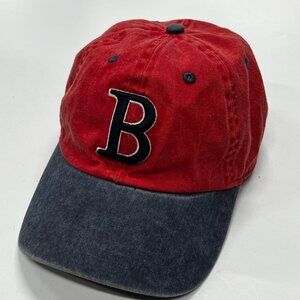 Boston Red Sox Strapback‎ Hat Bay State Apparel Baseball Red Denim Look Cap MLB